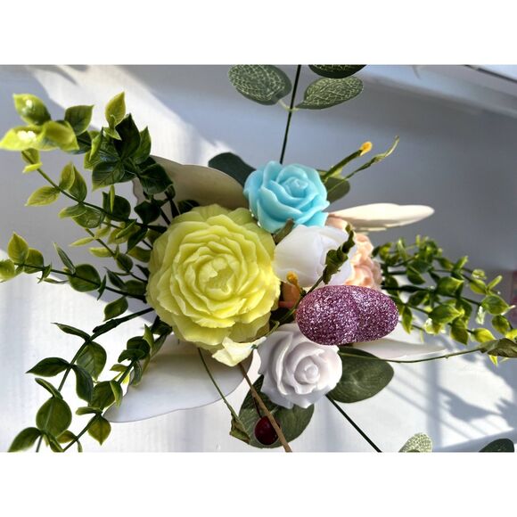 Handmade Goat's Milk Soap Flower Bouquet/Birthday/Mother’s Day/Easter/Spring - Picture 4 of 5